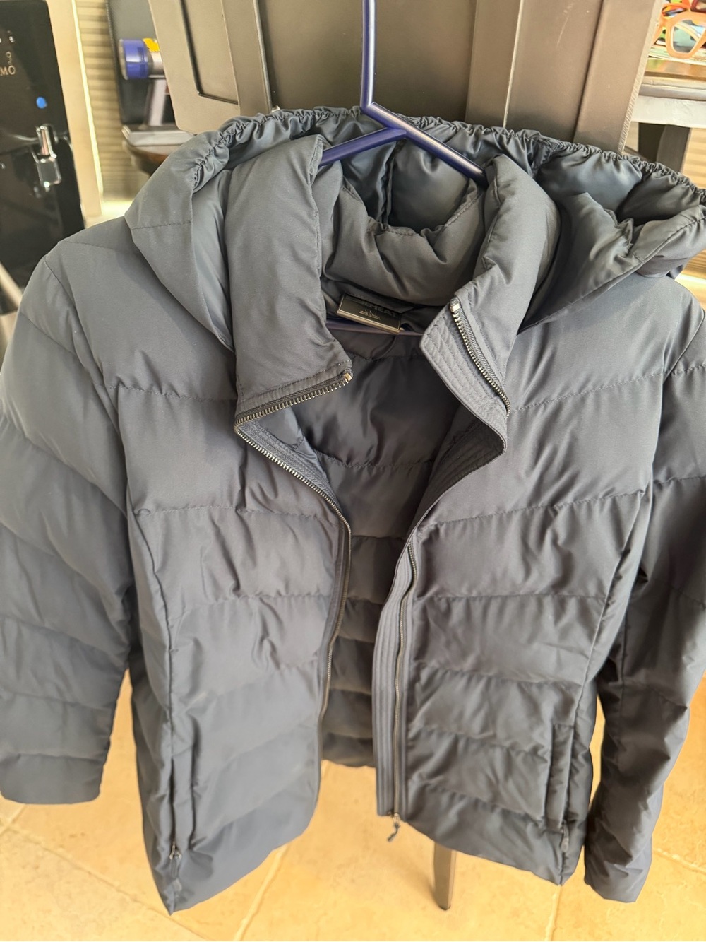 32•Heat Women’s Navy Puffer Jacket with Hood